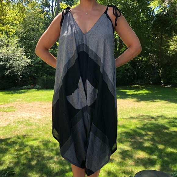 Easy Living OSFA crop pant black/grey jumpsuit - Picture 3 of 12